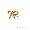 316L SURGICAL STEEL THREADLESS PUSH IN RIBBON CZ TOP PART
